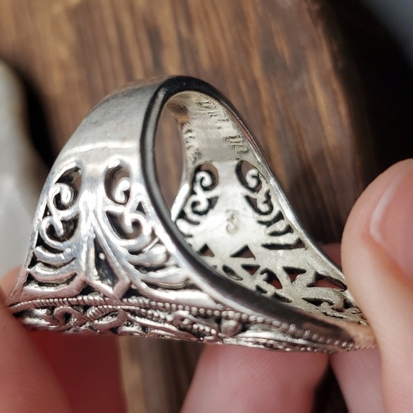 Size 9 sterling cw signed R360 Christopher William heirloom ring - Picture 3 of 3